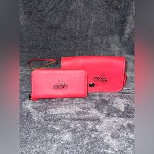 NWOT Coach Novelty x Disney Red Crossbody and Wallet Set in RED (2 ITEMS!)